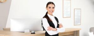 Smiling Hotel Receptionist